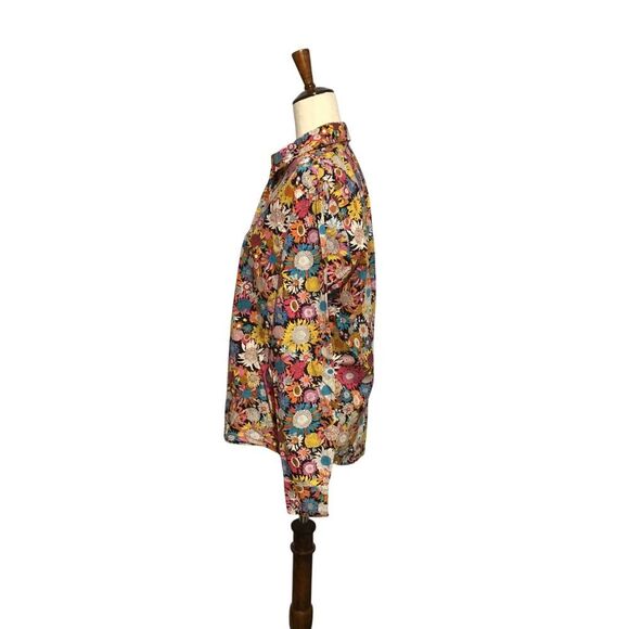 Tunevuse Floral Retro Cotton Shirt Medium - Picture 3 of 6